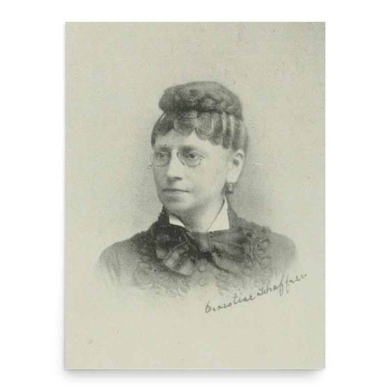 Ernestine Schaffner poster print, in size 18x24 inches.