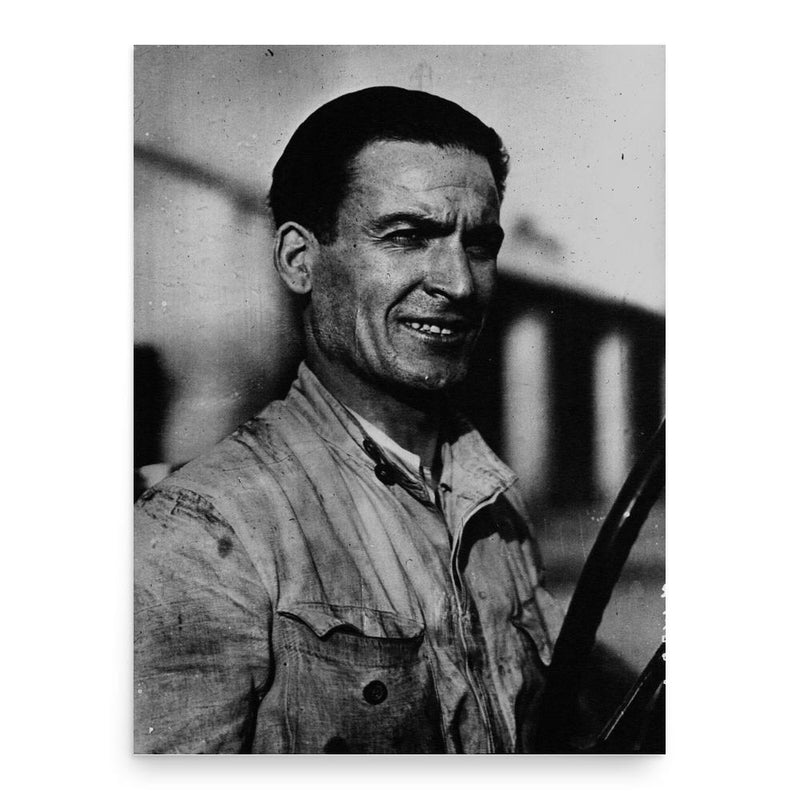 Ernesto Maserati poster print, in size 18x24 inches.