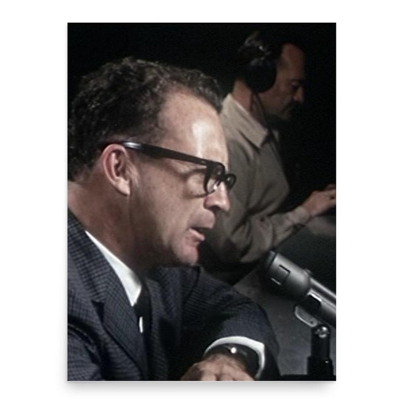 Ernie Harwell poster print, in size 18x24 inches.