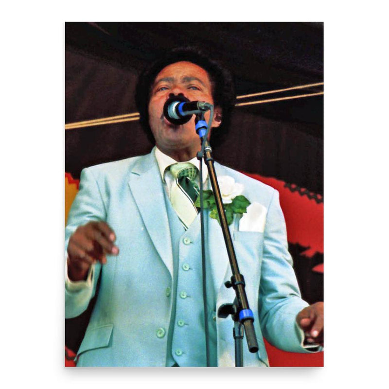 Ernie K-Doe poster print, in size 18x24 inches.