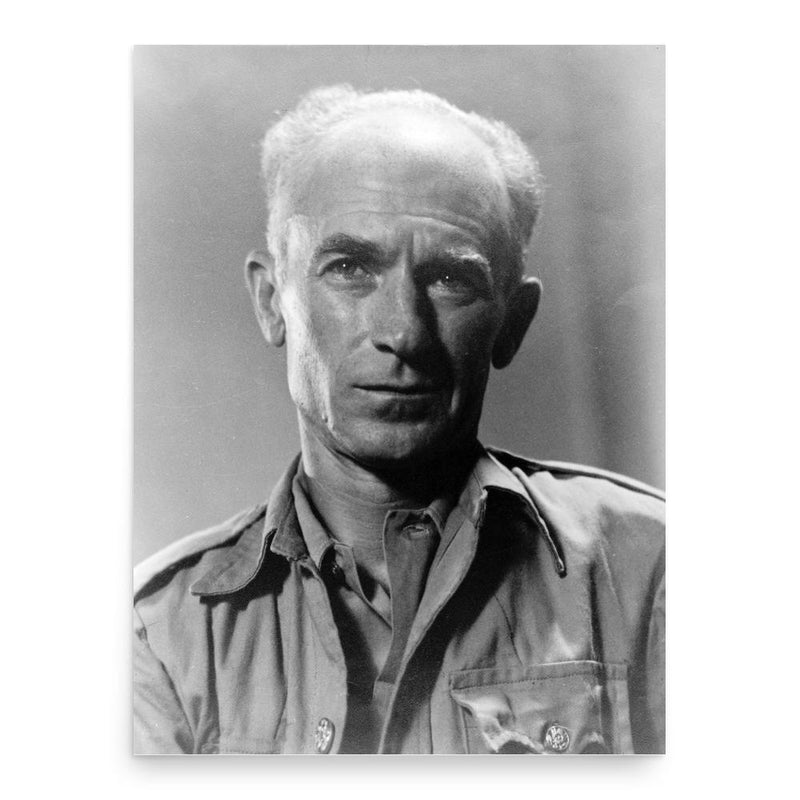 Ernie Pyle poster print, in size 18x24 inches.