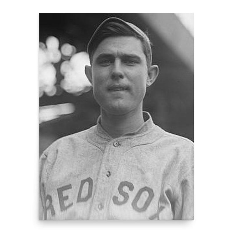 Ernie Shore poster print, in size 18x24 inches.