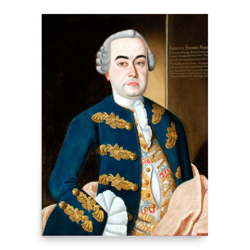 Ernst Anton Nicolai poster print, in size 18x24 inches.