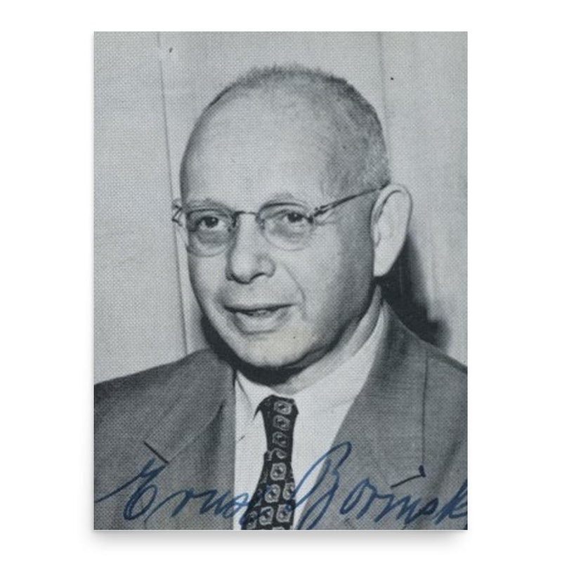 Ernst Borinski poster print, in size 18x24 inches.