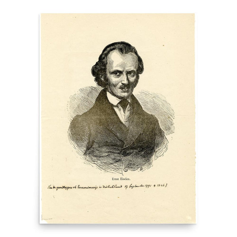 Ernst Eiselen poster print, in size 18x24 inches.