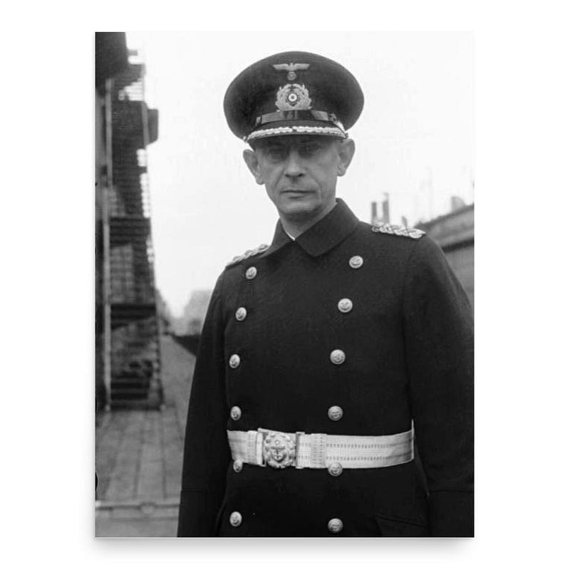 Ernst Lindemann poster print, in size 18x24 inches.