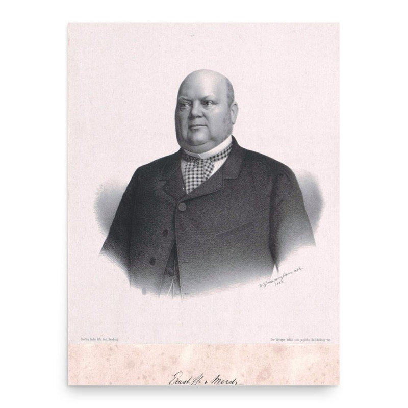 Ernst Merck poster print, in size 18x24 inches.