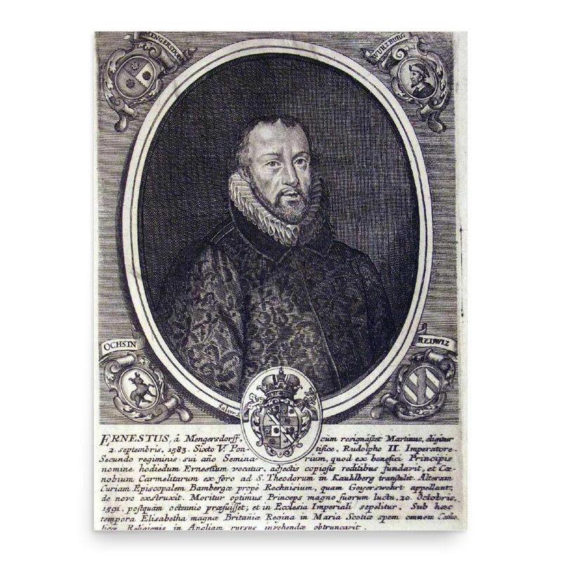 Ernst von Mengersdorf poster print, in size 18x24 inches.