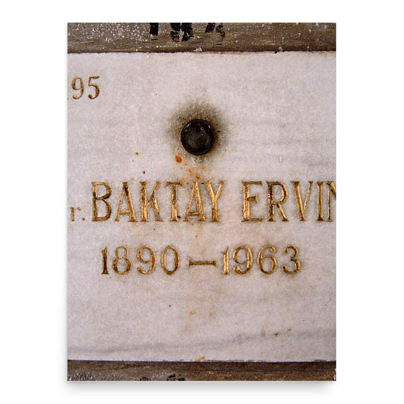 Ervin Baktay poster print, in size 18x24 inches.