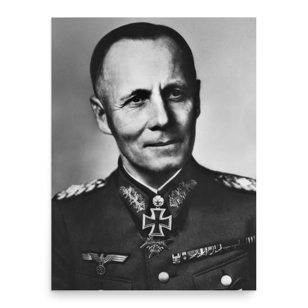 Erwin Rommel poster print, in size 18x24 inches.