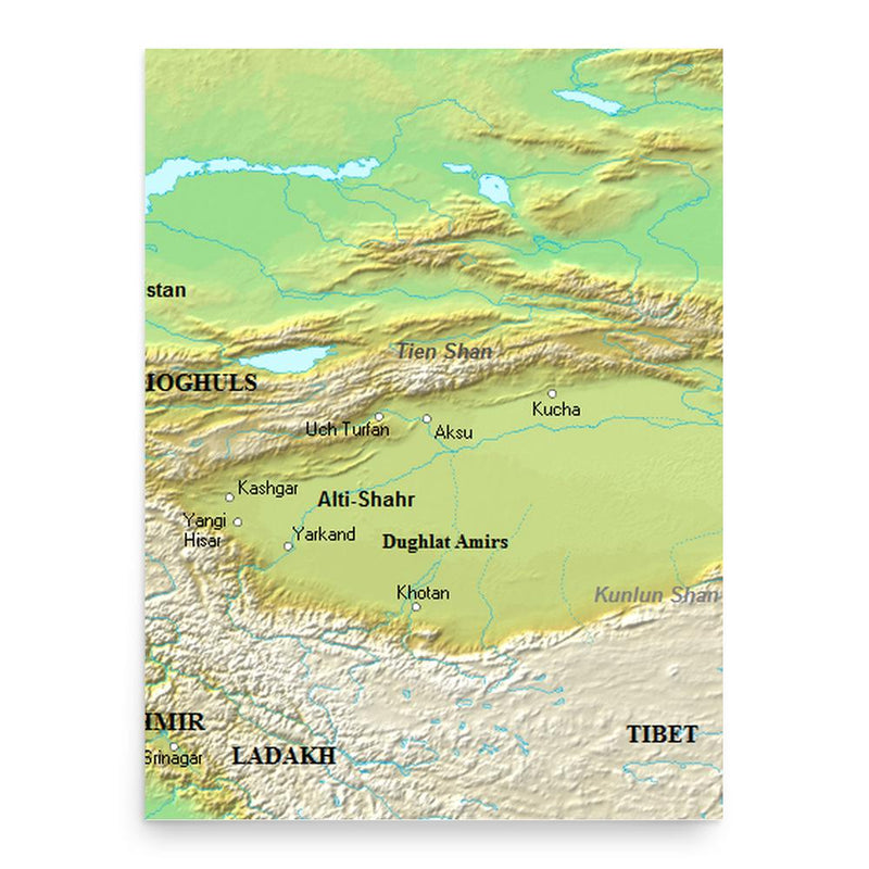 Esen Buqa II poster print, in size 18x24 inches.