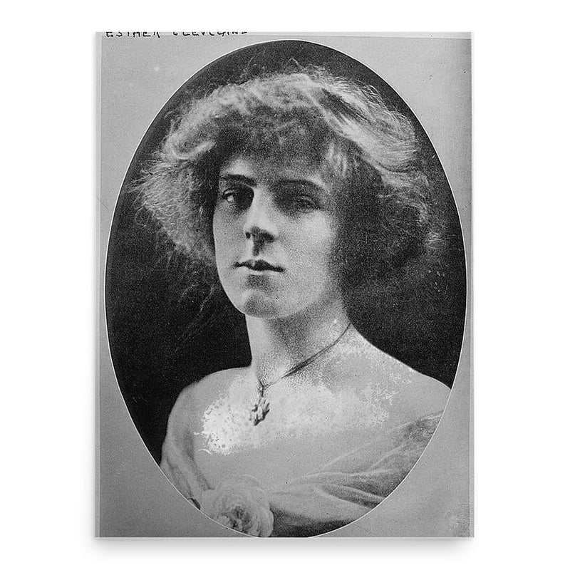 Esther Cleveland poster print, in size 18x24 inches.
