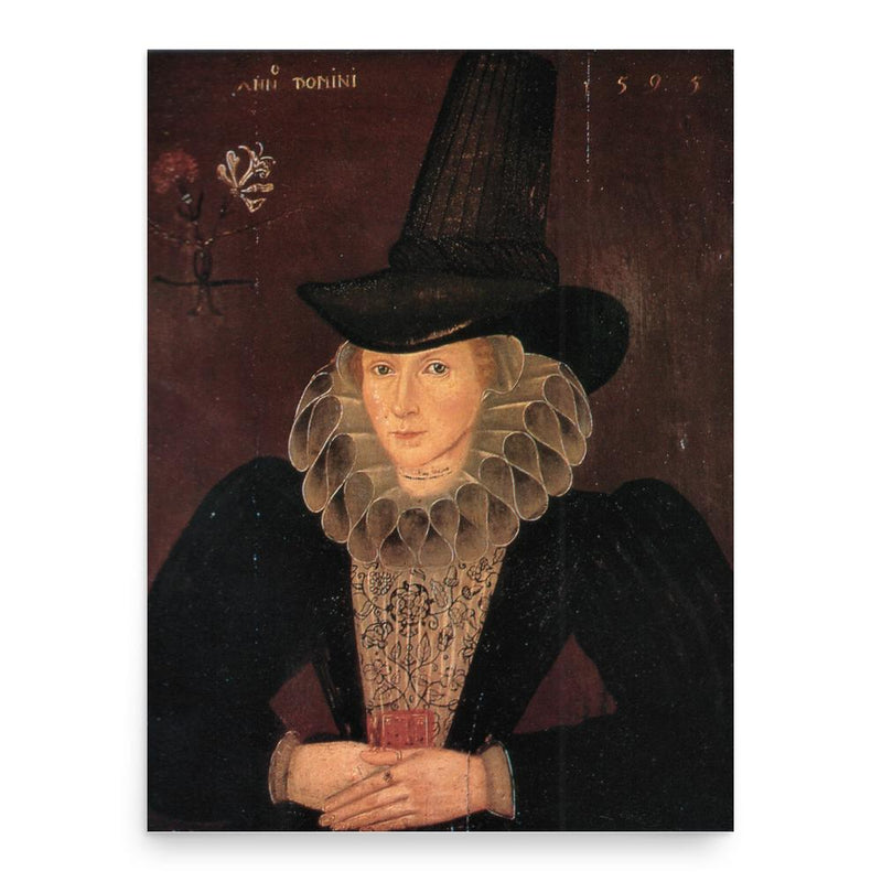 Esther Inglis poster print, in size 18x24 inches.