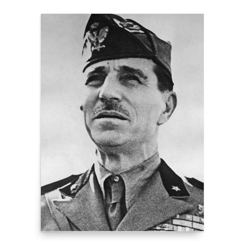 Ettore Bastico poster print, in size 18x24 inches.