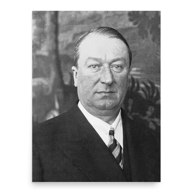 Ettore Bugatti poster print, in size 18x24 inches.