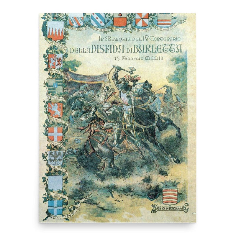 Ettore Fieramosca poster print, in size 18x24 inches.