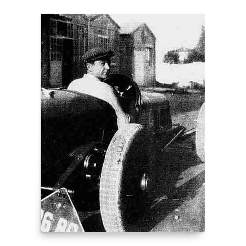 Ettore Maserati poster print, in size 18x24 inches.