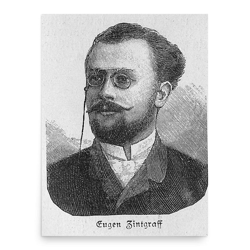 Eugen Zintgraff poster print, in size 18x24 inches.