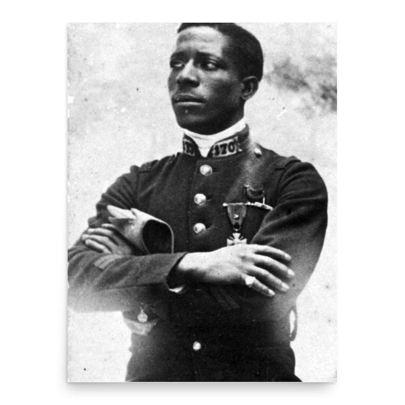 Eugene Bullard poster print, in size 18x24 inches.