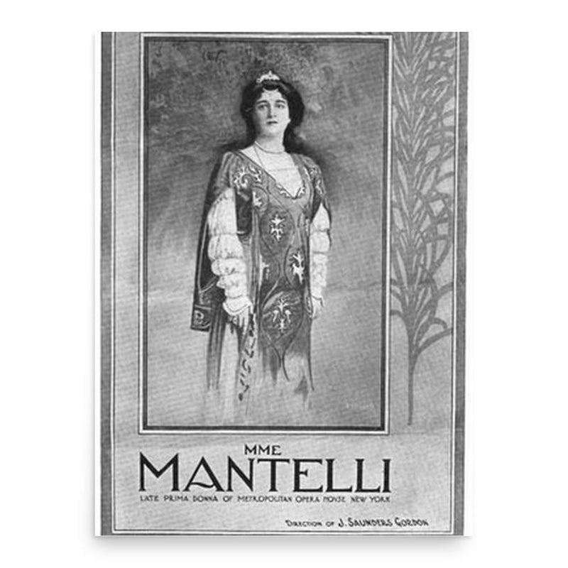 Eugenia Mantelli poster print, in size 18x24 inches.