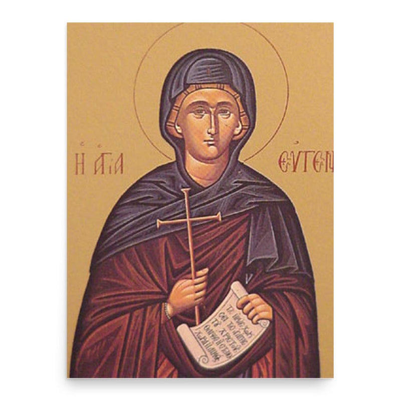 Eugenia of Rome poster print, in size 18x24 inches.