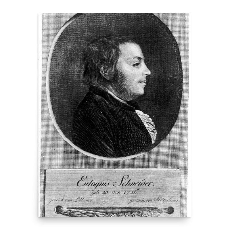 Eulogius Schneider poster print, in size 18x24 inches.