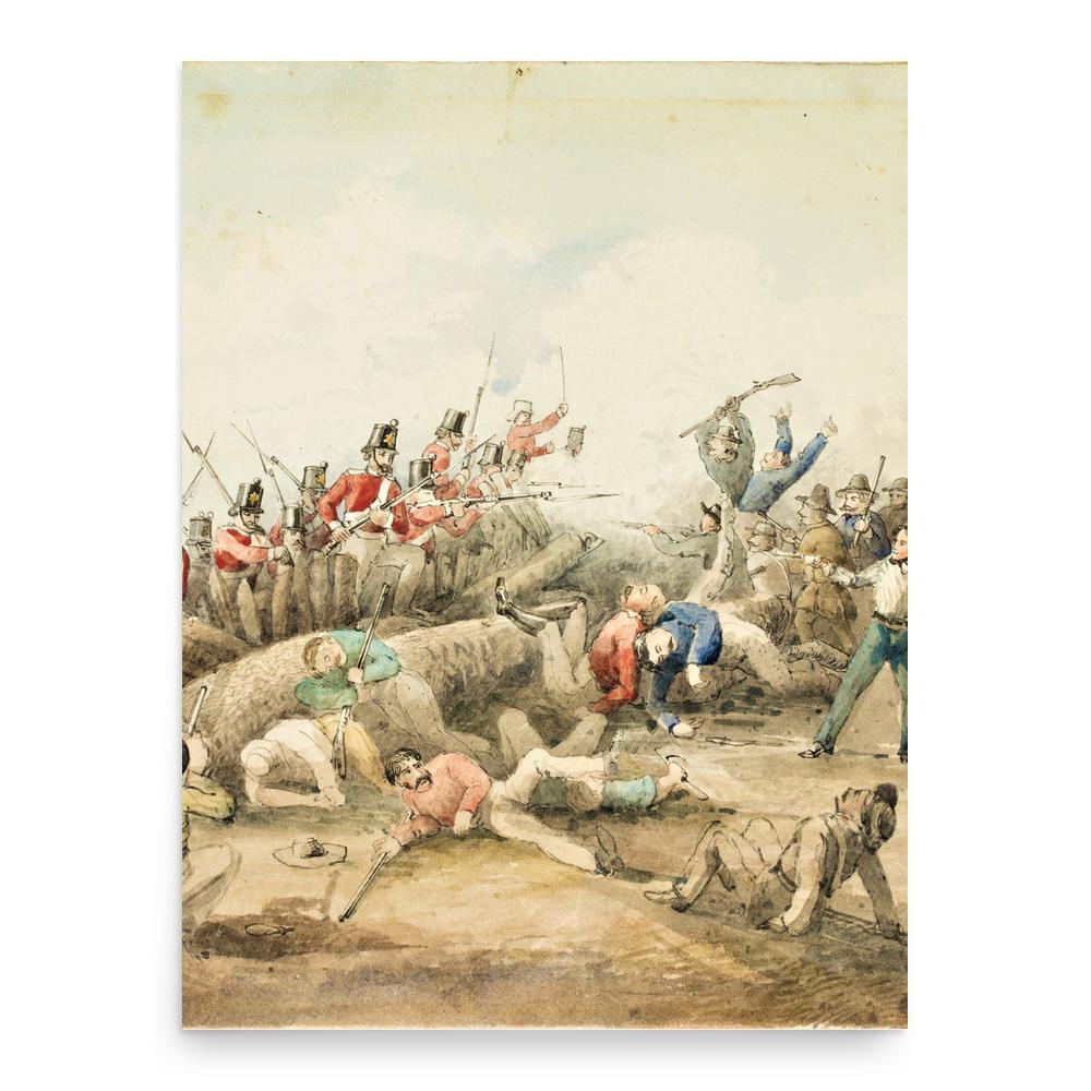 Eureka Stockade miners poster print, in size 18x24 inches.