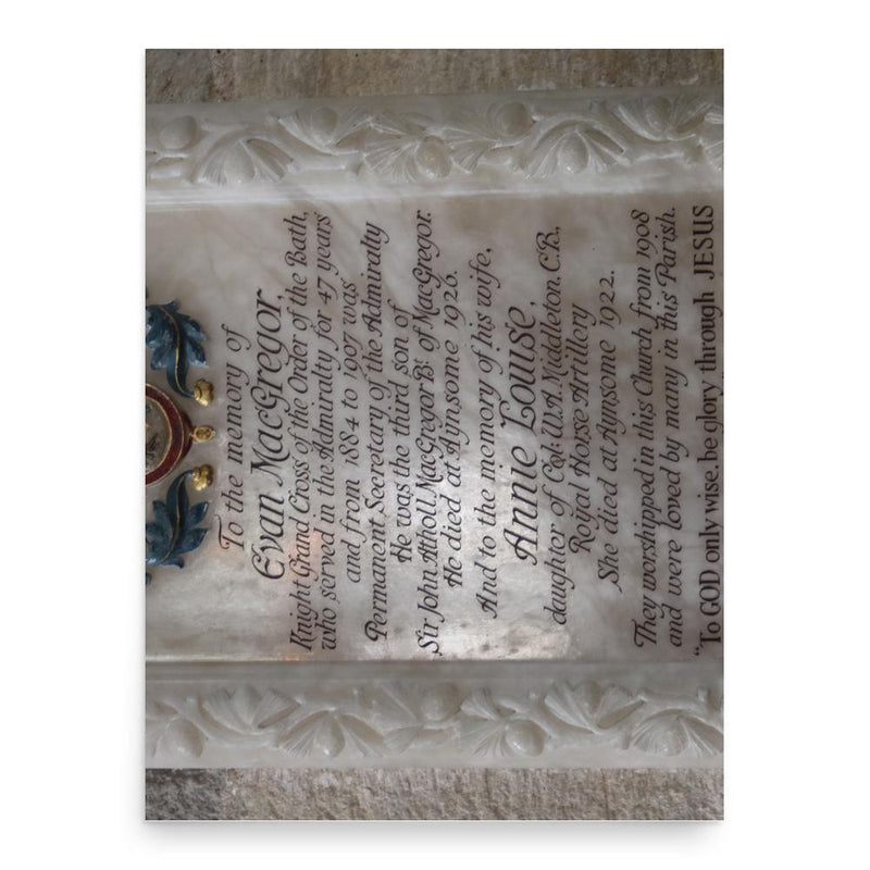 Evan MacGregor poster print, in size 18x24 inches.