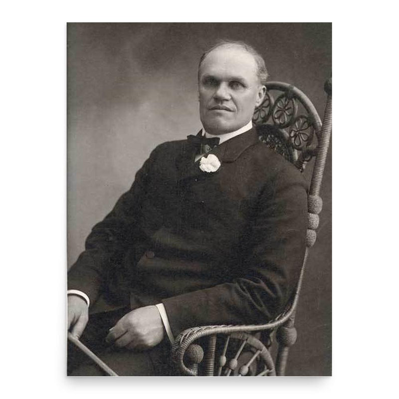 Evan Stephens poster print, in size 18x24 inches.