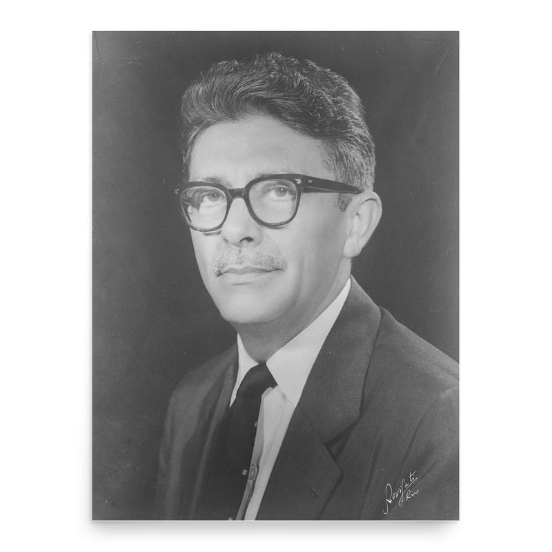 Evandro Lins e Silva poster print, in size 18x24 inches.