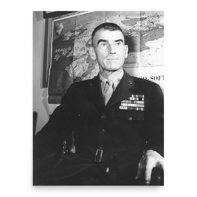 Evans Carlson poster print, in size 18x24 inches.