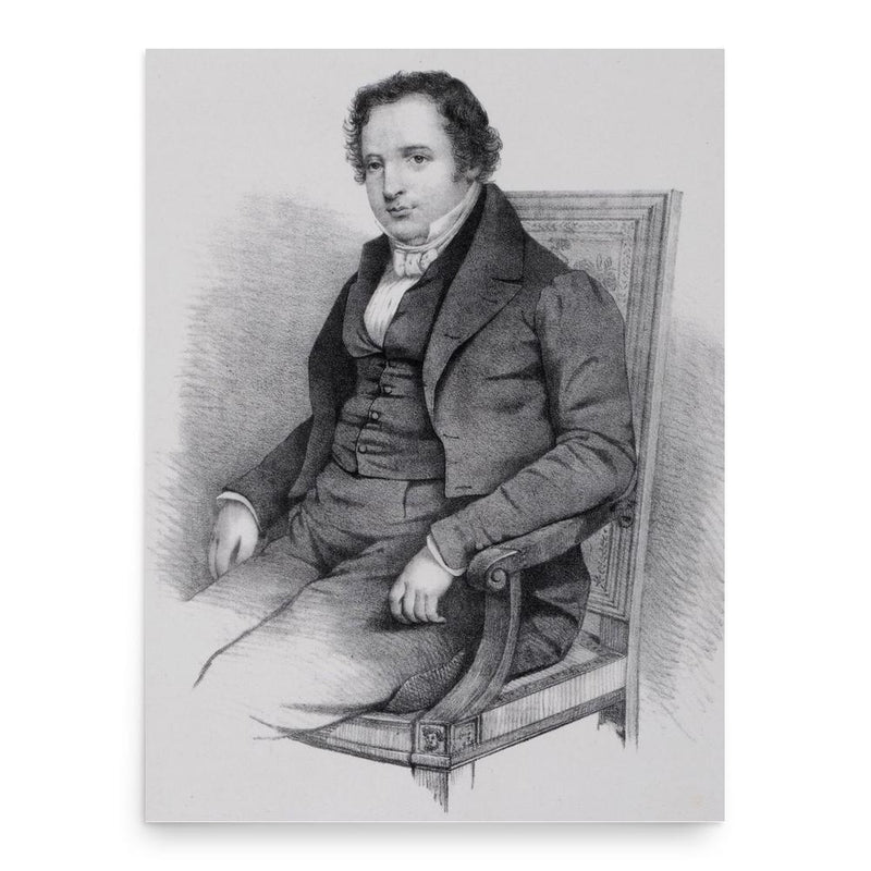 Evaristo da Veiga poster print, in size 18x24 inches.