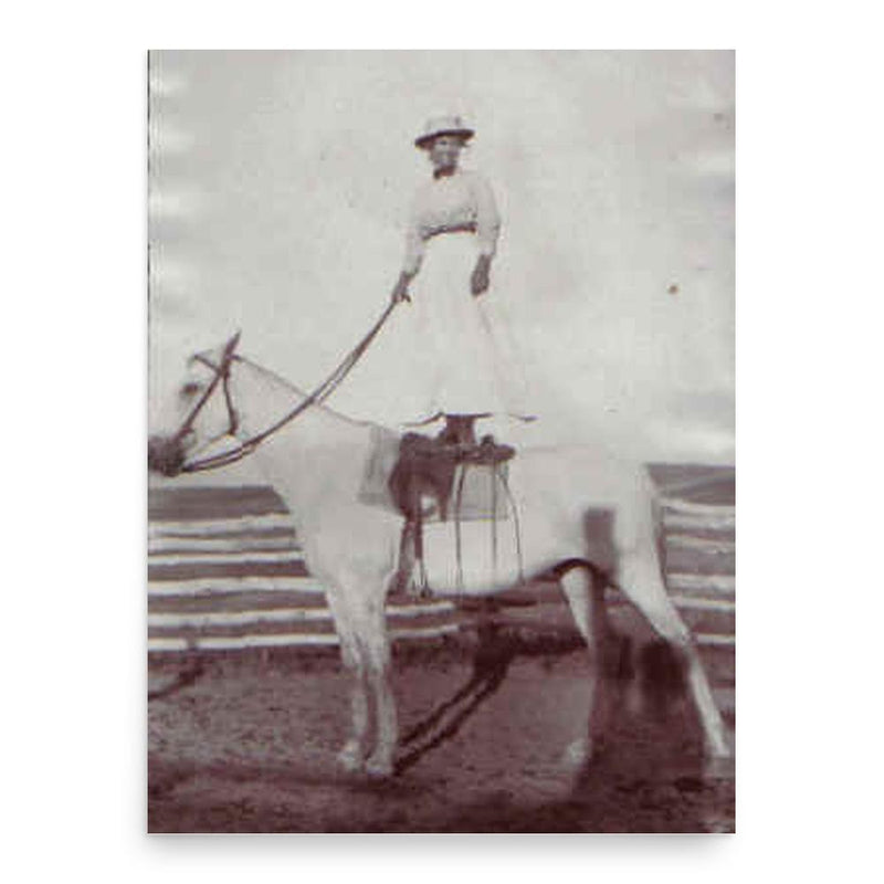 Evelyn Cameron poster print, in size 18x24 inches.