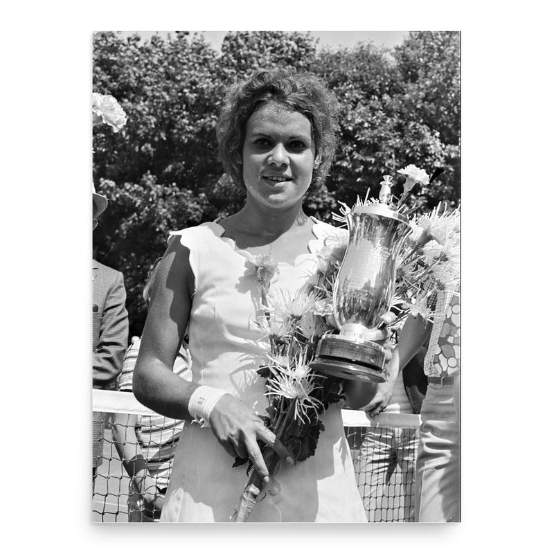 Evonne Goolagong Cawley poster print, in size 18x24 inches.