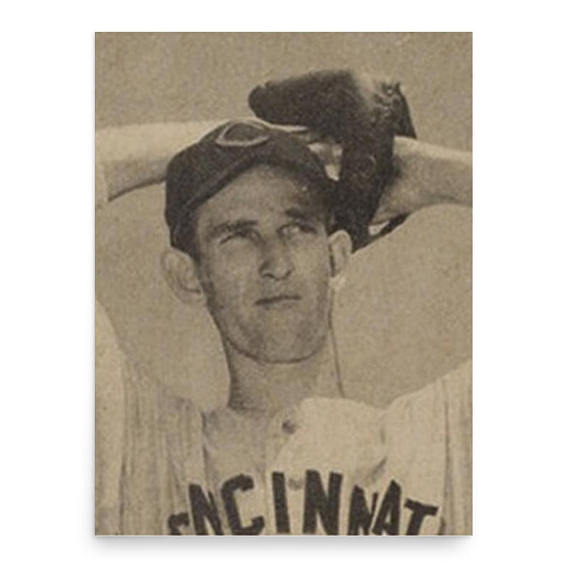 Ewell Blackwell poster print, in size 18x24 inches.