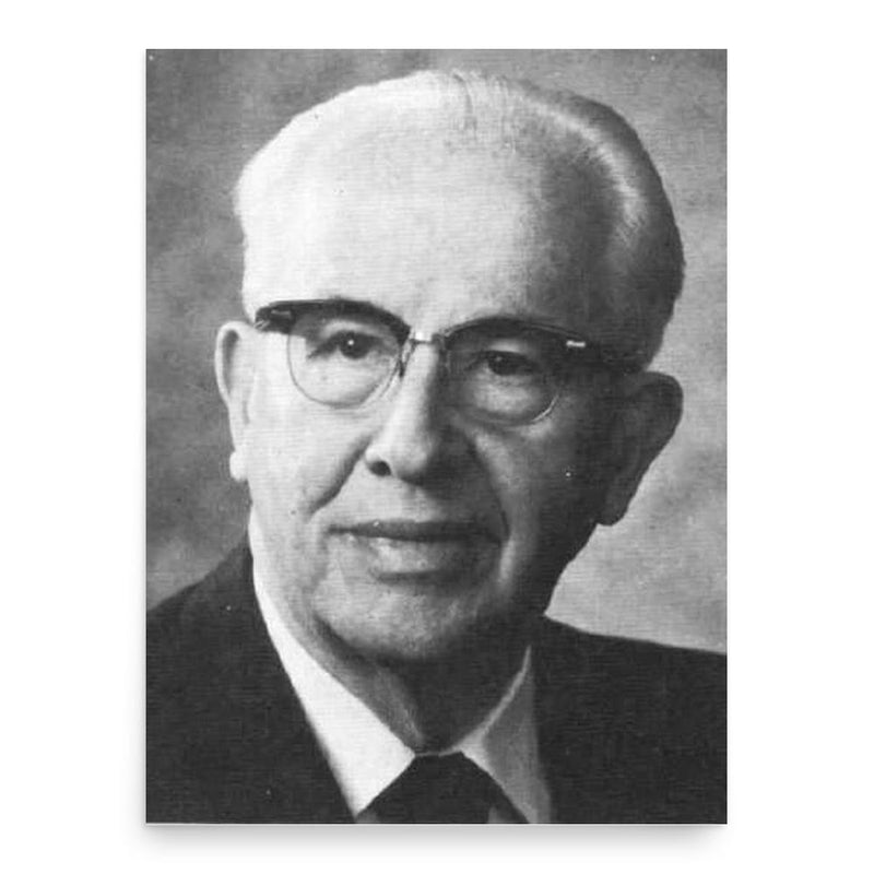 Ezra Taft Benson poster print, in size 18x24 inches.