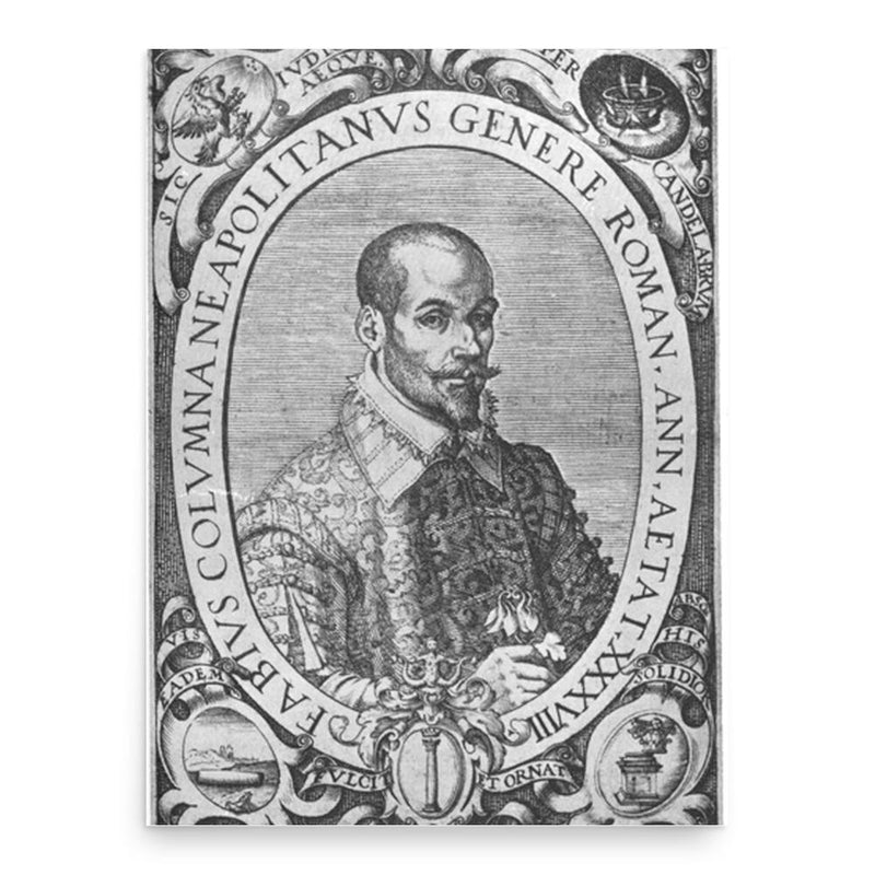 Fabio Colonna poster print, in size 18x24 inches.