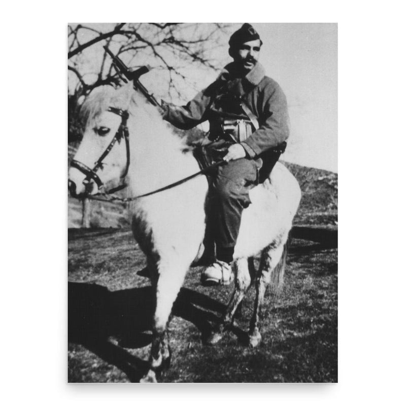 Fadil Hoxha poster print, in size 18x24 inches.