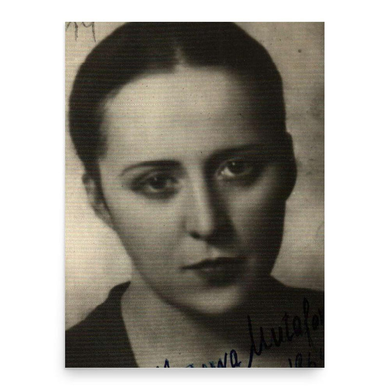 Fani Popova-Mutafova poster print, in size 18x24 inches.