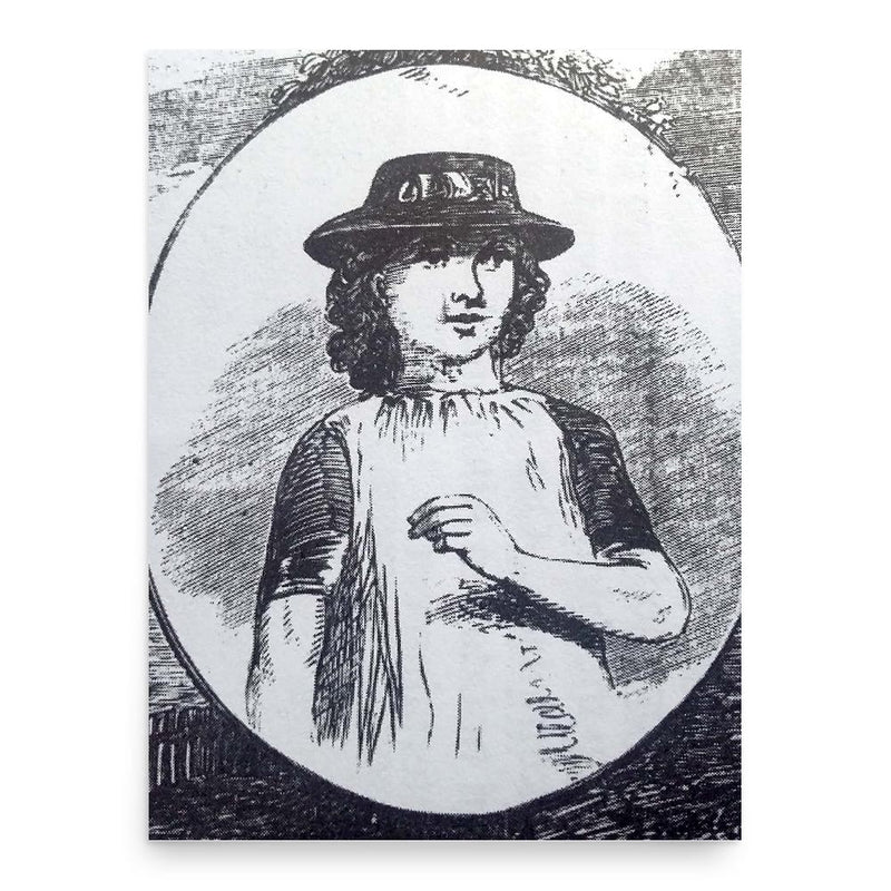 Fanny Adams poster print, in size 18x24 inches.