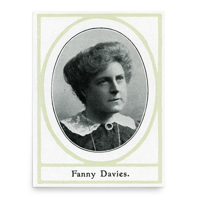 Fanny Davies poster print, in size 18x24 inches.