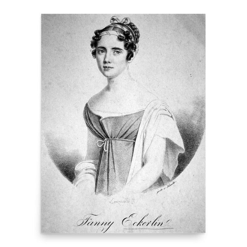 Fanny Eckerlin poster print, in size 18x24 inches.
