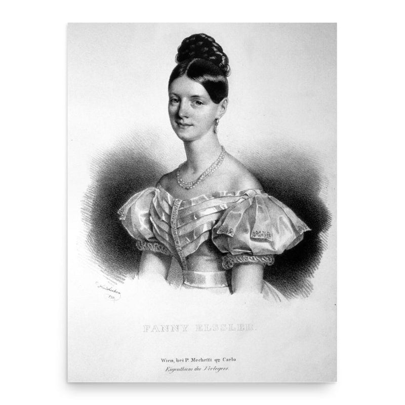 Fanny Elssler poster print, in size 18x24 inches.