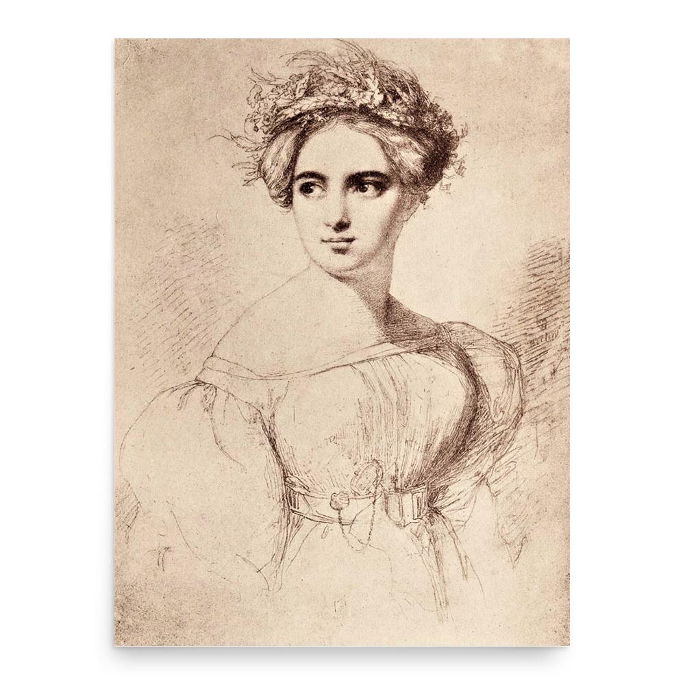 Fanny Mendelssohn poster print, in size 18x24 inches.