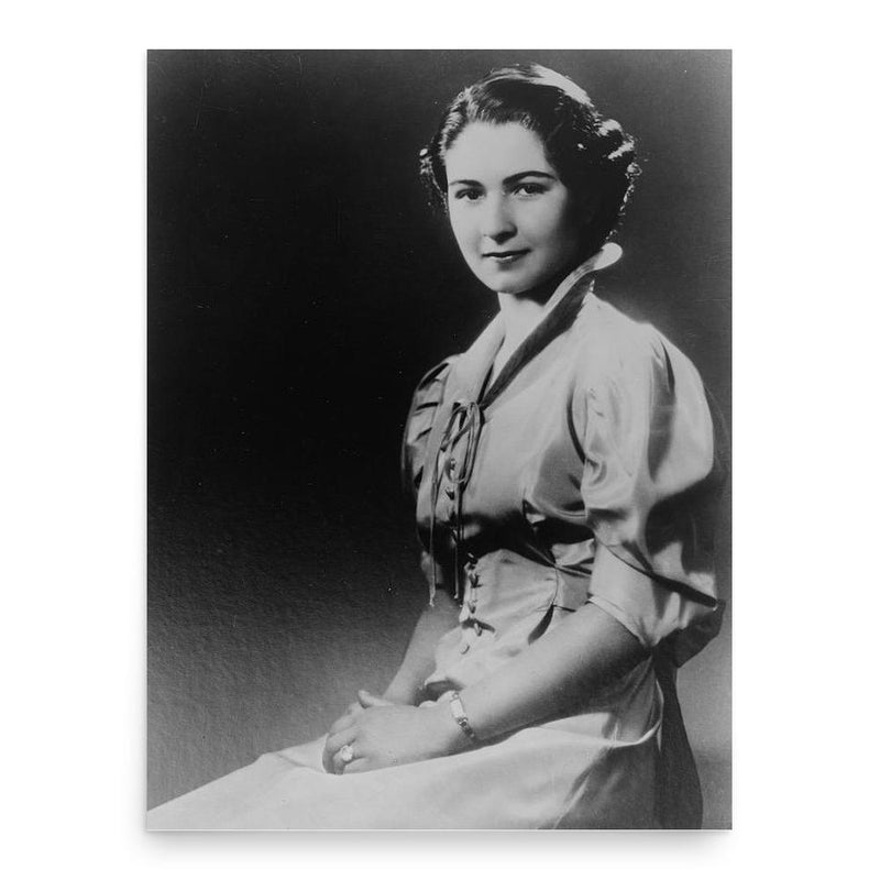 Farida of Egypt poster print, in size 18x24 inches.