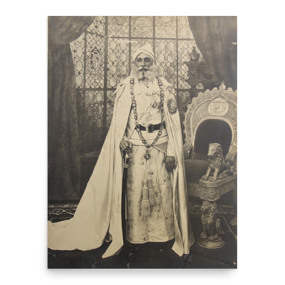 Fateh Singh of Udaipur and Mewar poster print, in size 18x24 inches.