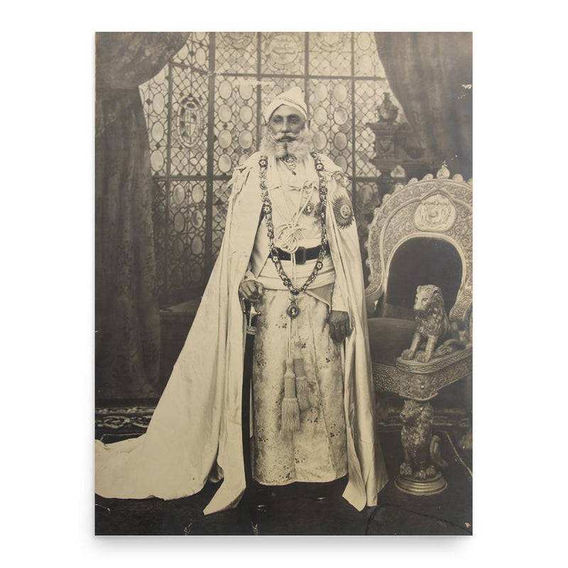 Fateh Singh of Udaipur and Mewar poster print, in size 18x24 inches.