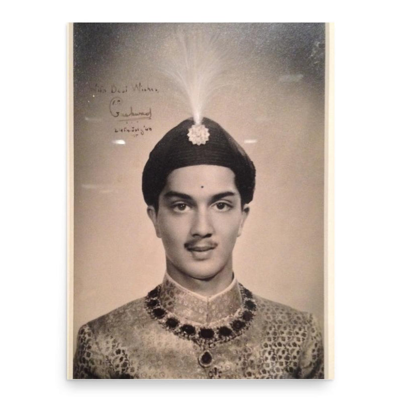 Fatehsinghrao Gaekwad poster print, in size 18x24 inches.