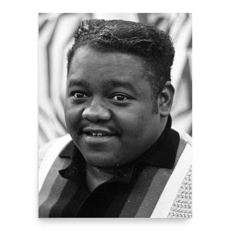 Fats Domino poster print, in size 18x24 inches.