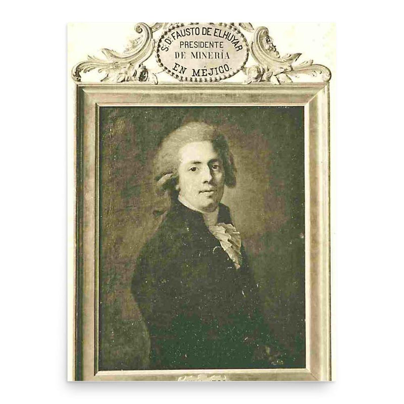 Fausto Elhuyar poster print, in size 18x24 inches.